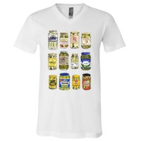 Vintage Canned Pickles Lover Funny Trendy Women Clothing Swea V-Neck T-Shirt