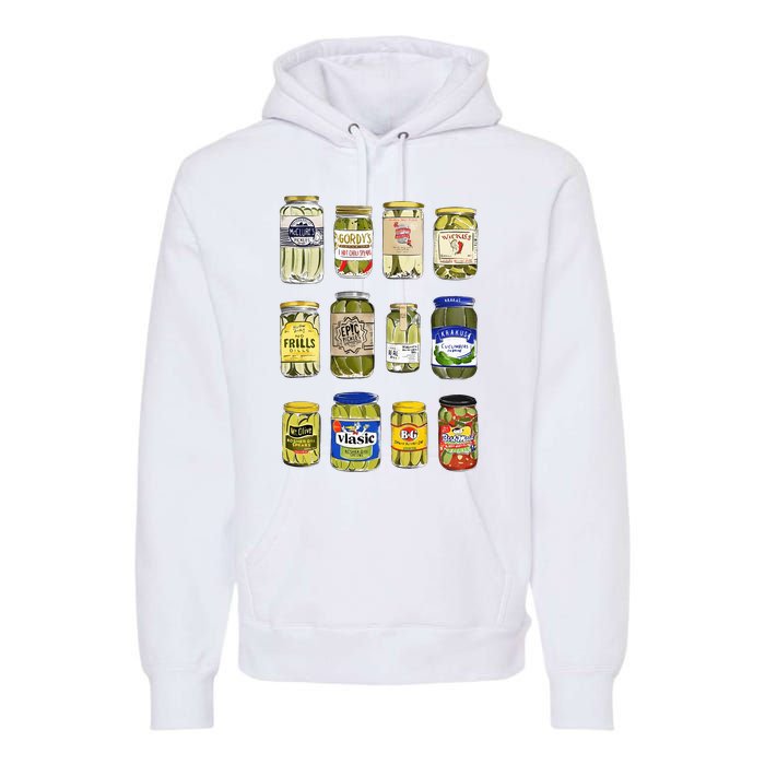 Vintage Canned Pickles Lover Funny Trendy Women Clothing Swea Premium Hoodie