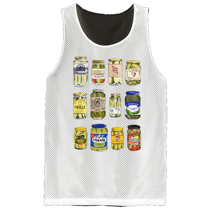 Vintage Canned Pickles Lover Funny Trendy Women Clothing Swea Mesh Reversible Basketball Jersey Tank