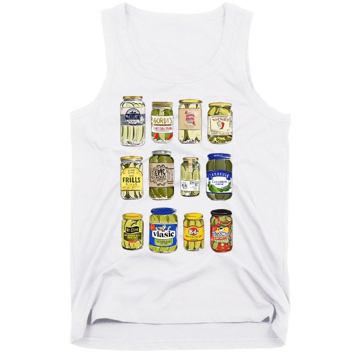 Vintage Canned Pickles Lover Funny Trendy Women Clothing Swea Tank Top