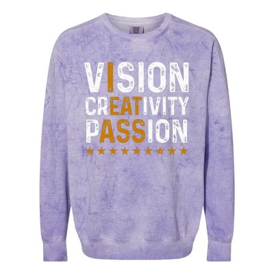 Vision Creativity Passion Colorblast Crewneck Sweatshirt