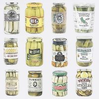 Vintage Canned Pickles Homemade Dill Pickles Flatbill Hat