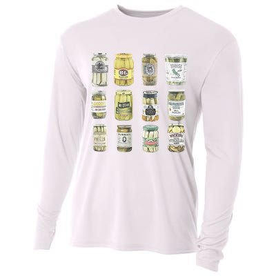 Vintage Canned Pickles Homemade Dill Pickles Cooling Performance Long Sleeve Crew