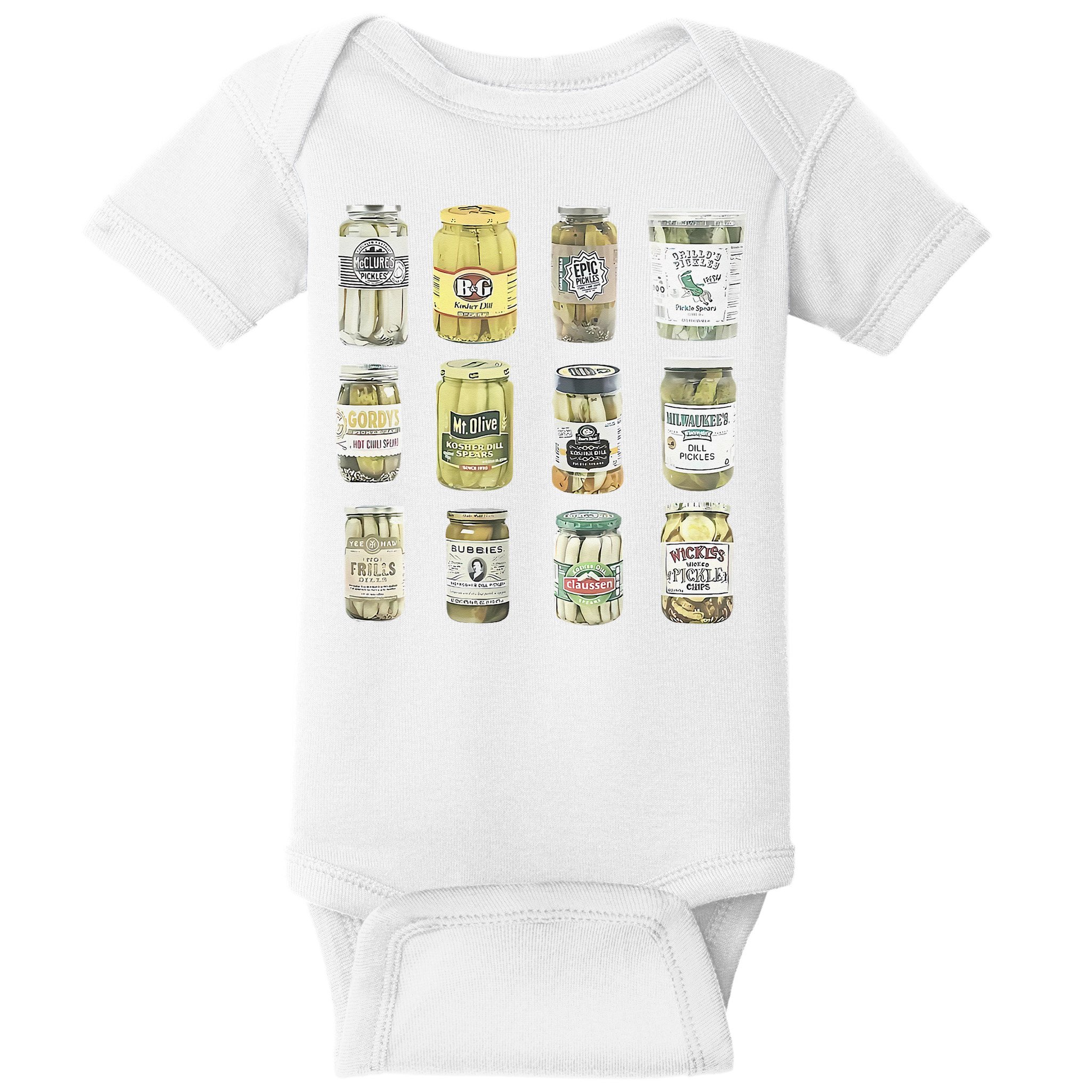 Vintage Canned Pickles Homemade Dill Pickles Baby Bodysuit