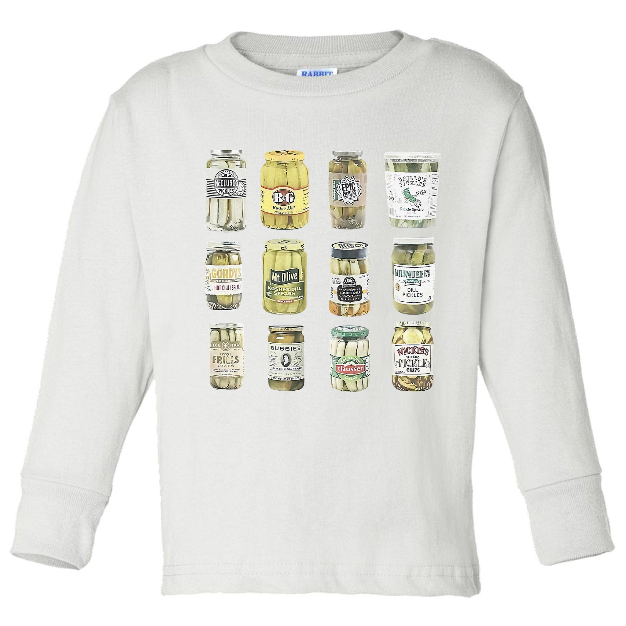 Vintage Canned Pickles Homemade Dill Pickles Toddler Long Sleeve Shirt