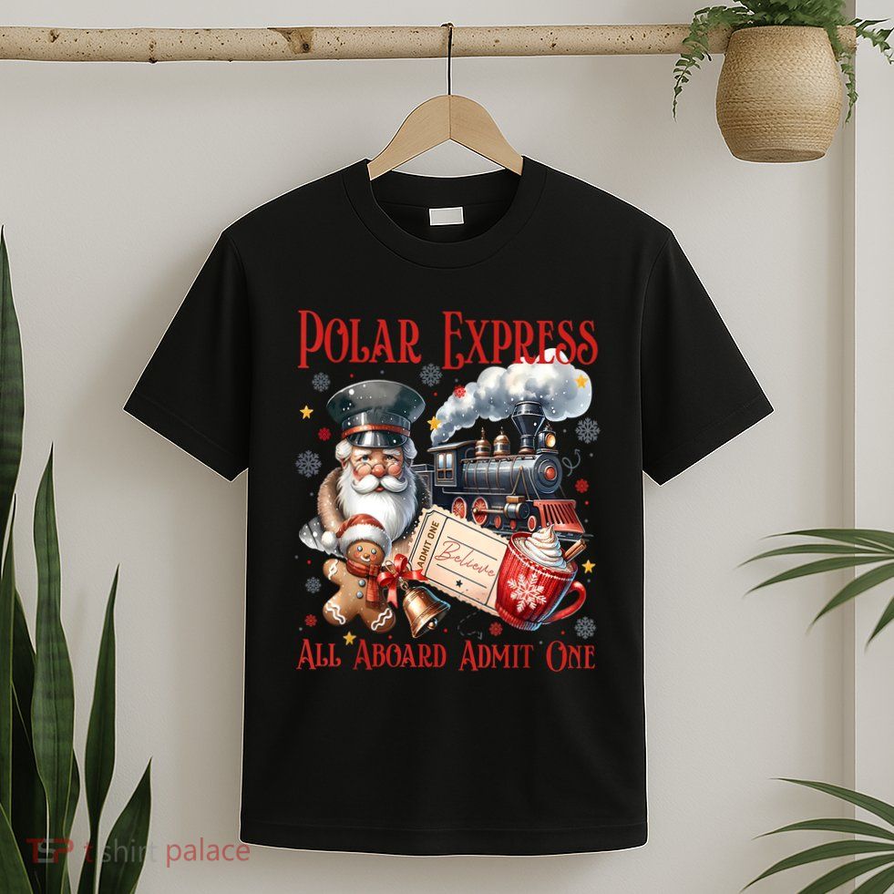 Vintage Christmas Polar .Express All Aboard Admit One Gift T-Shirt