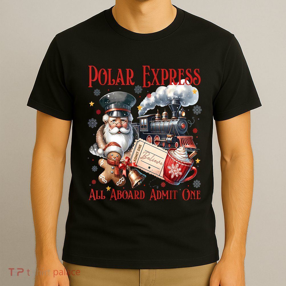 Vintage Christmas Polar .Express All Aboard Admit One Gift T-Shirt
