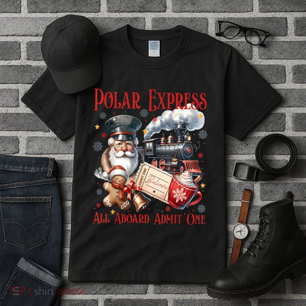 Vintage Christmas Polar .Express All Aboard Admit One Gift Tall T-Shirt