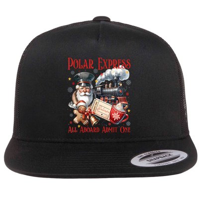 Vintage Christmas Polar .Express All Aboard Admit One Gift Flatbill Hat