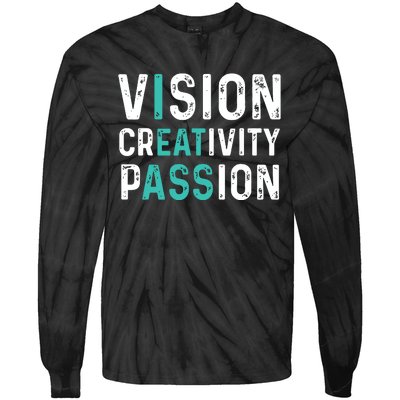 Vision Creativity Passion Vintage Tie-Dye Long Sleeve Shirt