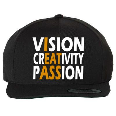 Vision Creativity Passion Funny Gift Wool Snapback Cap