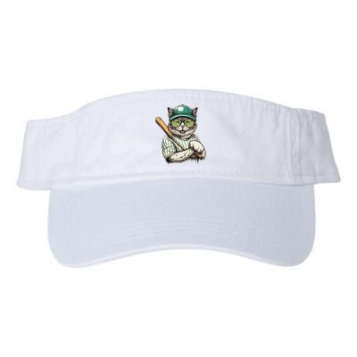 Vintage Cat Playing Baseball Baseball Bat Kitties Lover Visor