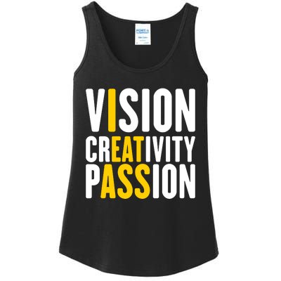 Vision Creativity Passion Funny Hidden Message I Eat Ass Ladies Essential Tank