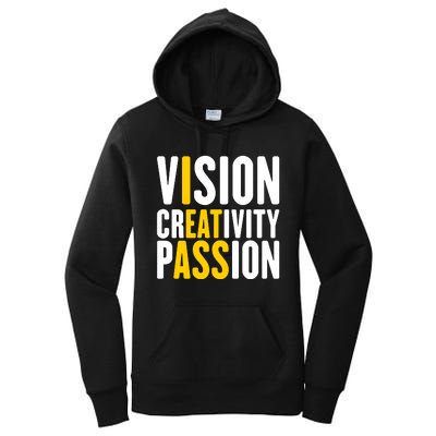 Vision Creativity Passion Funny Hidden Message I Eat Ass Women's Pullover Hoodie