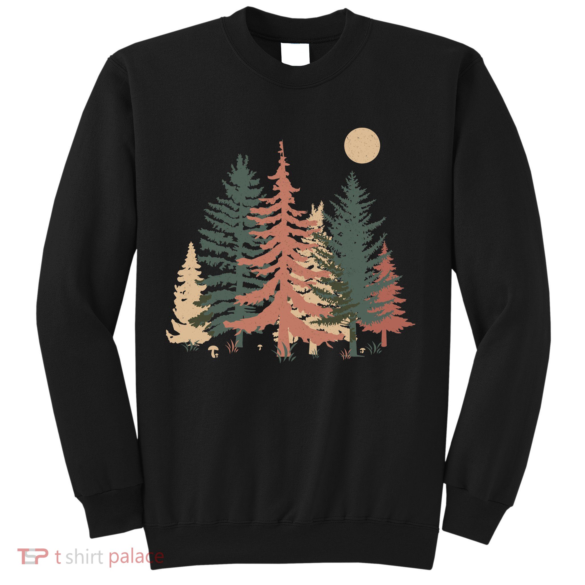 Vintage Colors Pine Tree Forest Sweatshirt