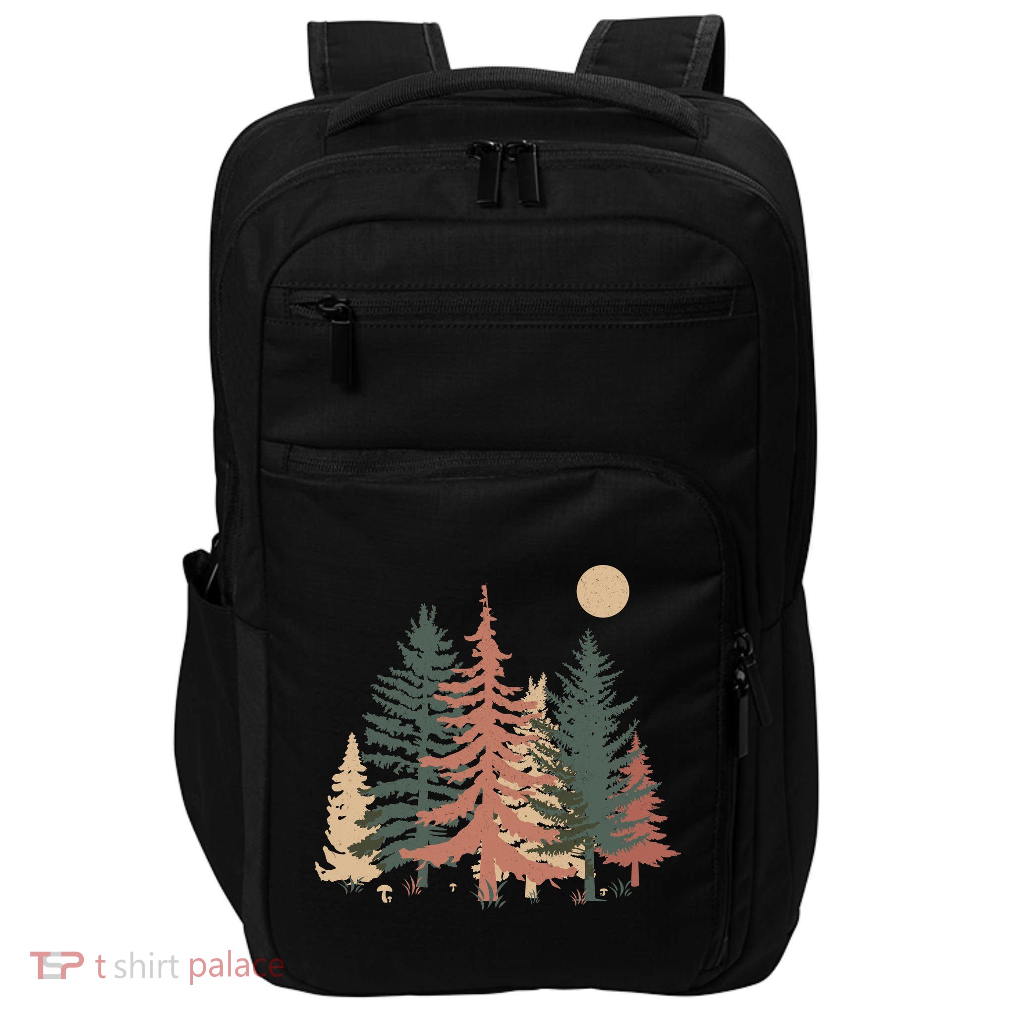 Vintage Colors Pine Tree Forest Impact Tech Backpack