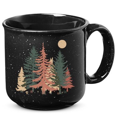 Vintage Colors Pine Tree Forest 15oz Campfire Ceramic Mug