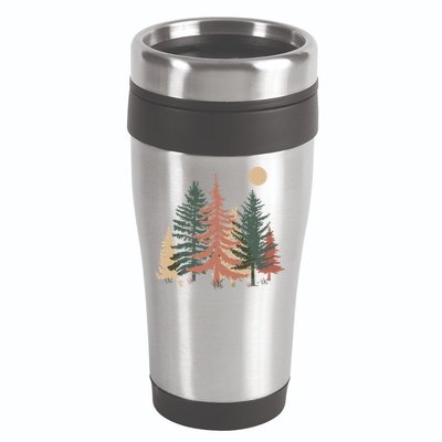 Vintage Colors Pine Tree Forest 16oz Travel Tumbler