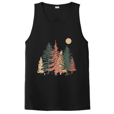 Vintage Colors Pine Tree Forest PosiCharge Competitor Tank