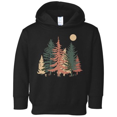 Vintage Colors Pine Tree Forest Toddler Hoodie