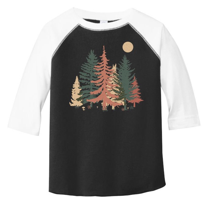 Vintage Colors Pine Tree Forest Toddler Fine Jersey T-Shirt