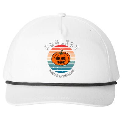 Vintage Coolest Pumpkin Happy Halloween Vibe Costume Gift Snapback Five-Panel Rope Hat