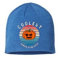 Vintage Coolest Pumpkin Happy Halloween Vibe Costume Gift Sustainable Beanie