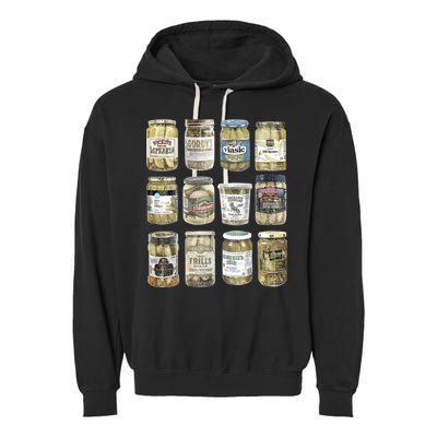 Vintage Canned Pickles Retro Pickles Lovers Canning Pickle Garment-Dyed Fleece Hoodie