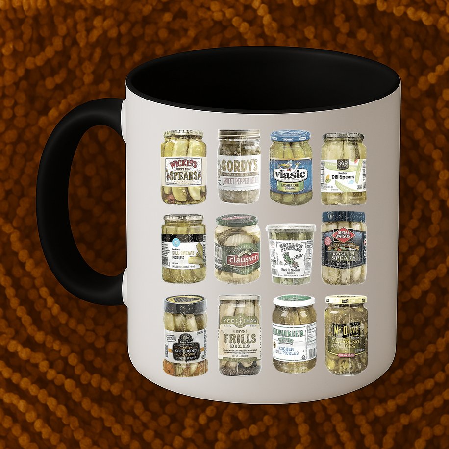Vintage Canned Pickles Retro Pickles Lovers Canning Pickle Mug