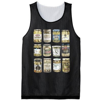 Vintage Canned Pickles Retro Pickles Lovers Canning Pickle Mesh Reversible Basketball Jersey Tank