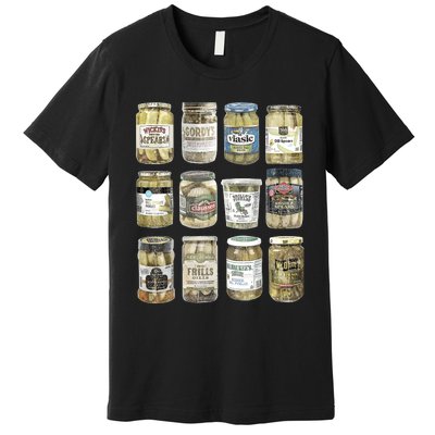 Vintage Canned Pickles Retro Pickles Lovers Canning Pickle Premium T-Shirt