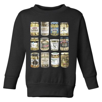 Vintage Canned Pickles Retro Pickles Lovers Canning Pickle Toddler Sweatshirt