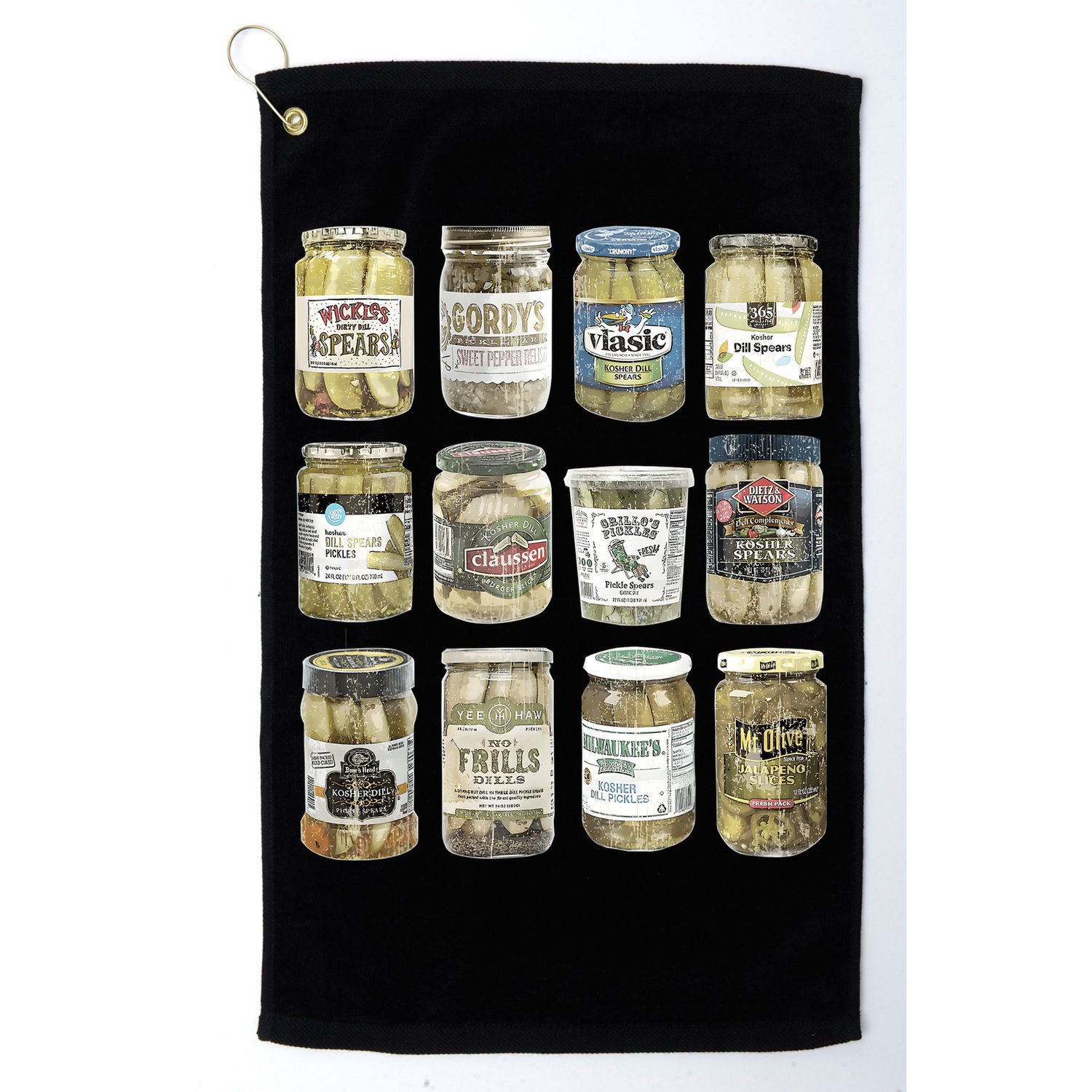 Vintage Canned Pickles Retro Pickles Lovers Canning Pickle Golf Towel