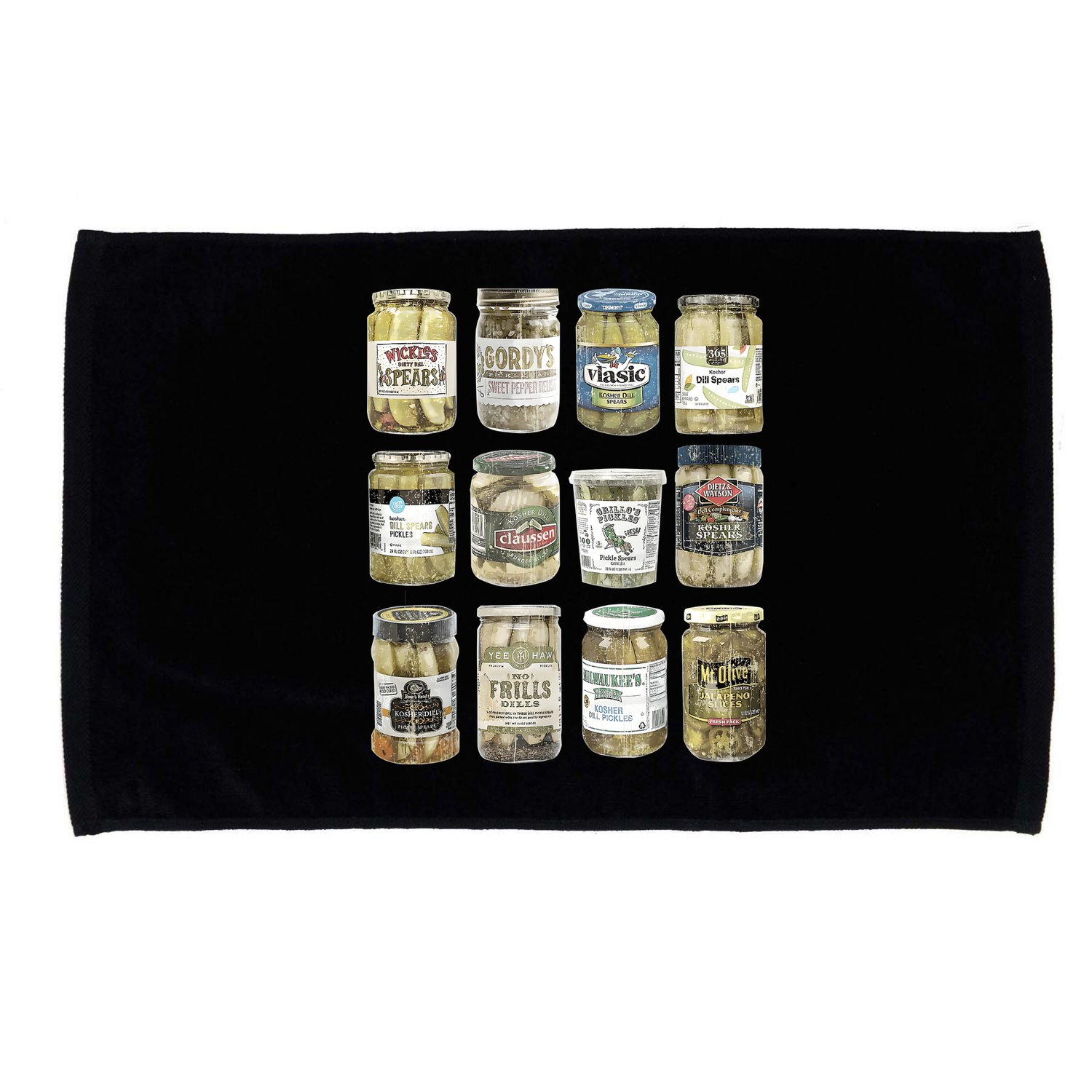 Vintage Canned Pickles Retro Pickles Lovers Canning Pickle Microfiber Hand Towel