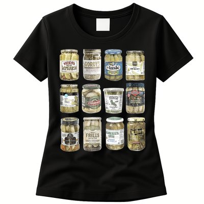 Vintage Canned Pickles Retro Pickles Lovers Canning Pickle Womens T-Shirt