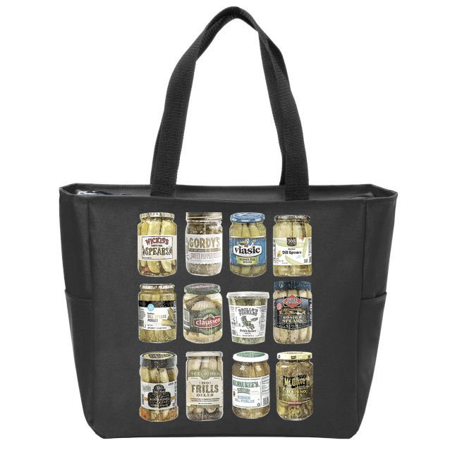 Vintage Canned Pickles Retro Pickles Lovers Canning Pickle Zip Tote Bag