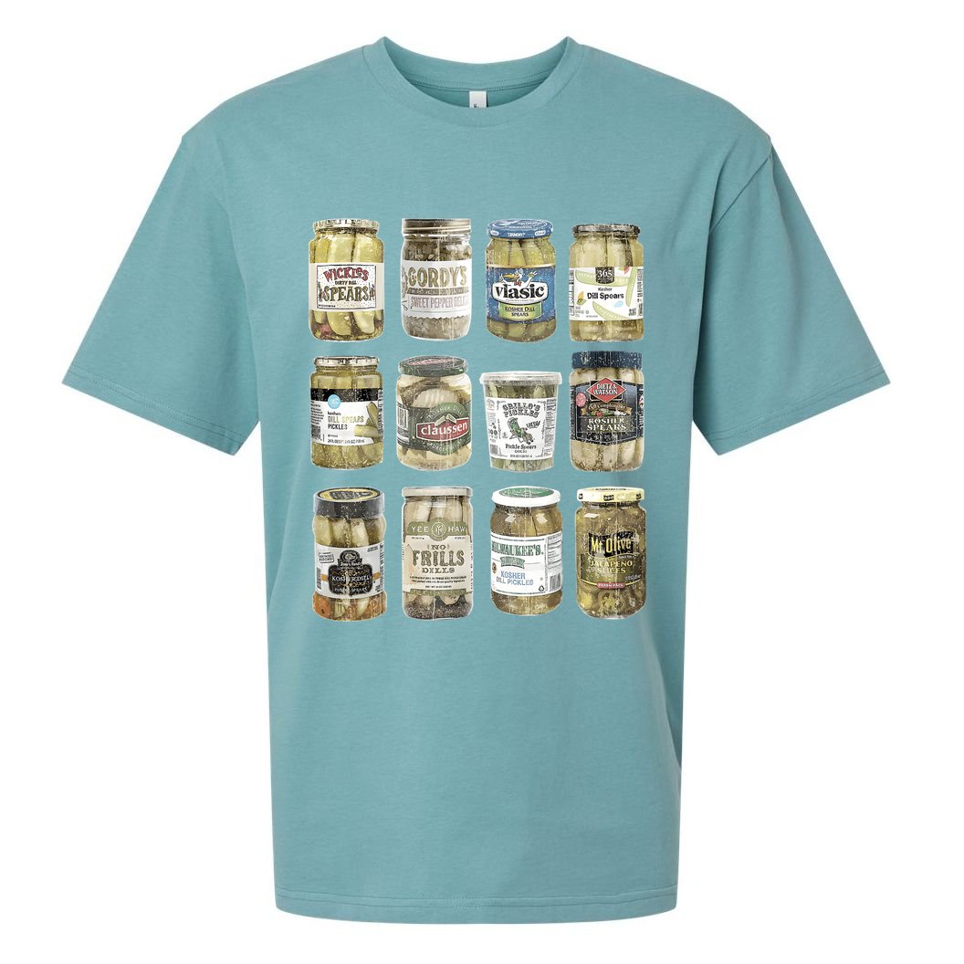 Vintage Canned Pickles Retro Pickles Lovers Canning Pickle Sueded Cloud Jersey T-Shirt
