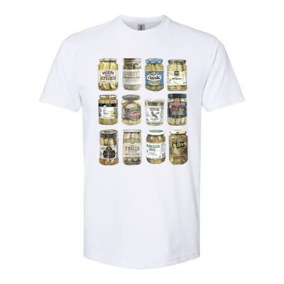 Vintage Canned Pickles Retro Pickles Lovers Canning Pickle Softstyle CVC T-Shirt