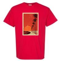 Vintage California Poster Sunset Beach Garment-Dyed Heavyweight T-Shirt