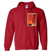 Vintage California Poster Sunset Beach Full Zip Hoodie