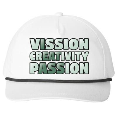 Vision Creativity Passion Funny Hidden Message Snapback Five-Panel Rope Hat