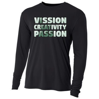 Vision Creativity Passion Funny Hidden Message Cooling Performance Long Sleeve Crew