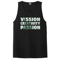 Vision Creativity Passion Funny Hidden Message PosiCharge Competitor Tank