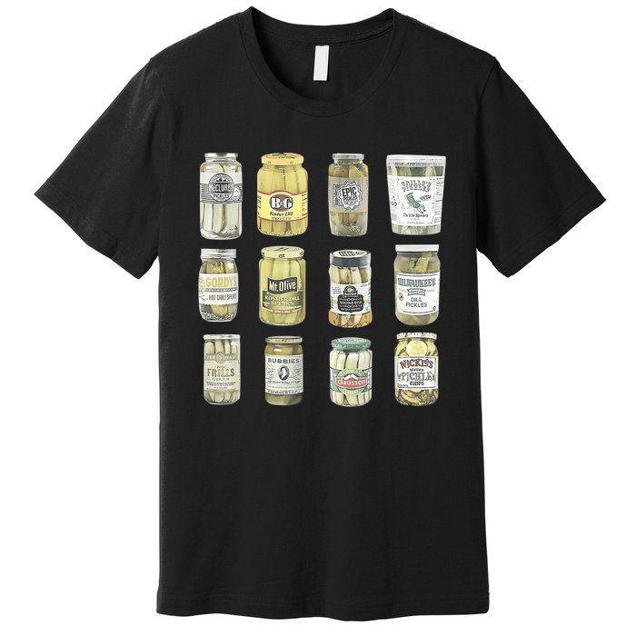 Vintage Canned Pickles Homemade Dill Pickles Gifts for Mom Premium T-Shirt