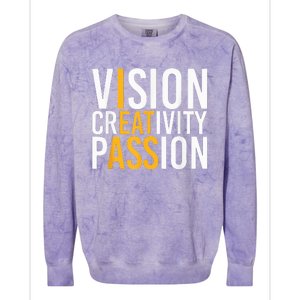 Vision Creativity Passion Colorblast Crewneck Sweatshirt