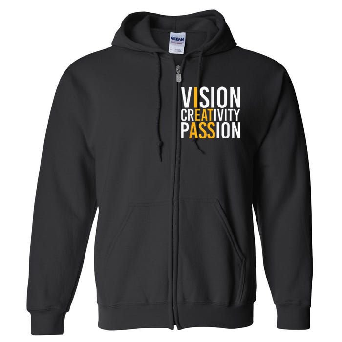 Vision Creativity Passion Full Zip Hoodie