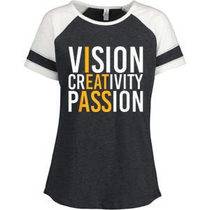 Vision Creativity Passion Enza Ladies Jersey Colorblock Tee