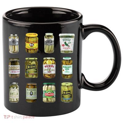 Vintage Canned Pickles Lover Funny Trendy 11oz C Handle Ceramic Mug
