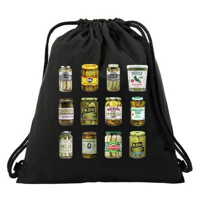 Vintage Canned Pickles Lover Funny Trendy Drawstring Bag