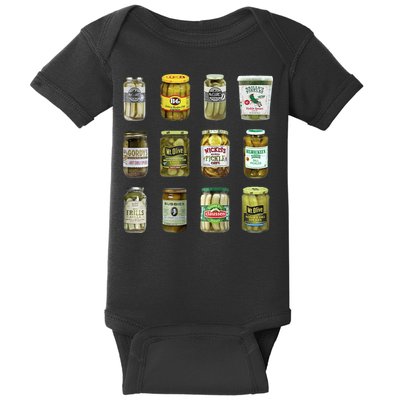 Vintage Canned Pickles Lover Funny Trendy Baby Bodysuit